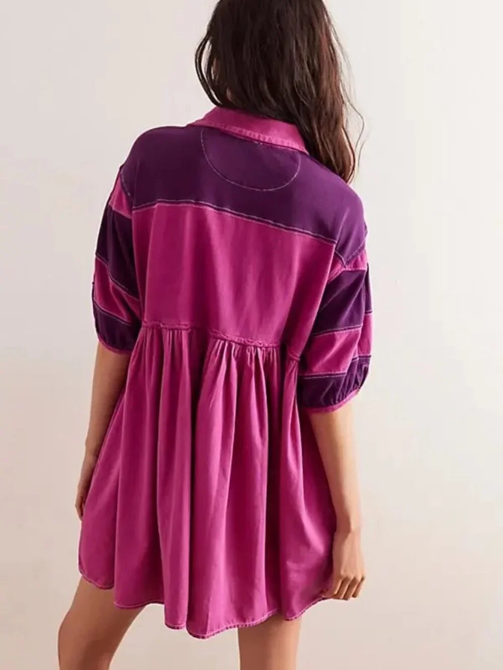 Free People Remi Rugby Mini Dress Pink